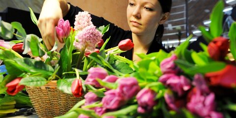 Цветочный бум начался в Москве в преддверии 8 марта
