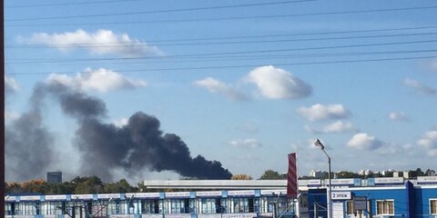 В районе Минского шоссе произошло возгорание