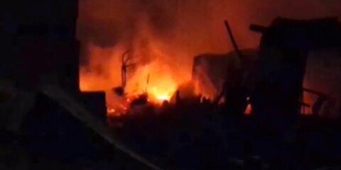 На западе Москвы сгорело четыре гаража