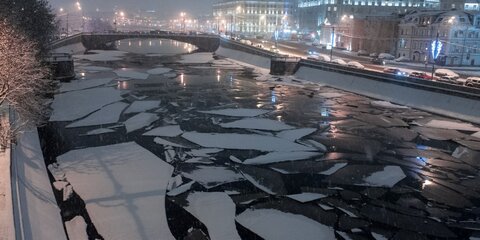 Спасатели сняли женщину со льдины на Москве-реке