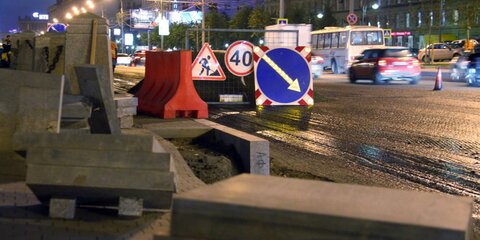 Провал грунта произошел на участке шоссе Энтузиастов
