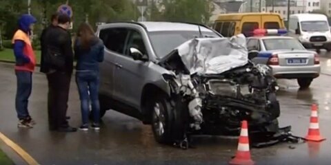 Семь человек пострадали в аварии с участием маршрутки в Подмосковье