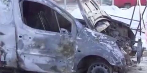 Автомобиль загорелся после аварии на северо-востоке Москвы