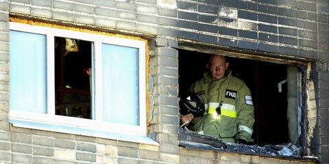 Человек пострадал в результате пожара в Марьине