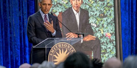 Пользователи Сети высмеяли официальный портрет Барака Обамы