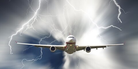 В аэропорту Внуково в самолет ударила молния