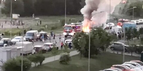 Два автомобиля сгорели на северо-востоке столицы