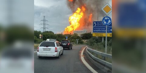 Водителей попросили выбирать пути объезда из-за пожара в Мытищах