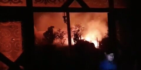 На территории резиденции Атамбаева произошел пожар