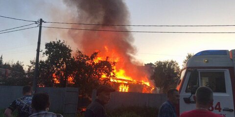Частный дом сгорел в Красногорске