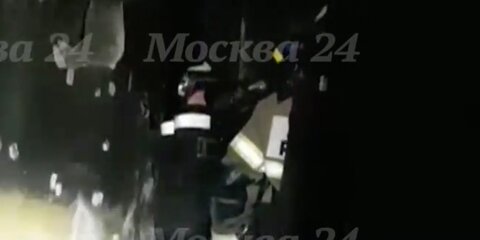Опубликовано видео из горевшего на Большой Сухаревской дома