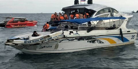 Катер с российскими туристами столкнулся с яхтой в Таиланде