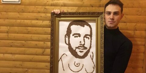 Художник из Санкт-Петербурга хочет подарить Урганту портрет из гречки