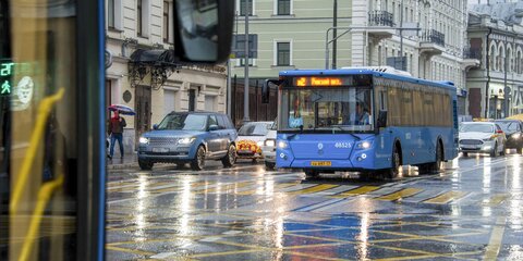 Дожди не повлияли на работу общественного транспорта Москвы
