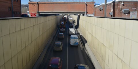 Движение временно ограничено в районе выезда из Лефортовского тоннеля