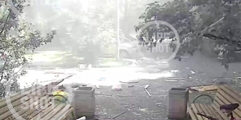 Момент взрыва в доме на северо-востоке Москвы попал на видео