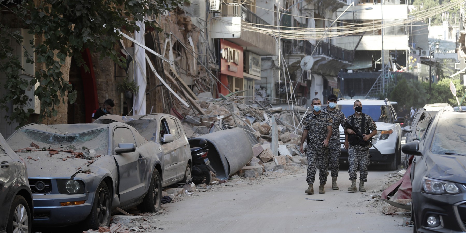 Город после взрыва. Ливан Бейрут трущобы. Взрыв в Бейруте 4 августа 2020.