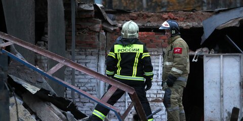 Спасатели закончили работы на месте взрыва в гаражах в Мытищах