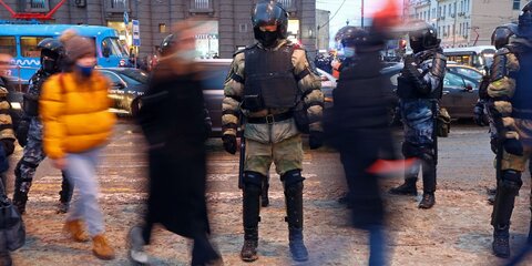 Песков осудил насилие против силовиков на незаконных акциях