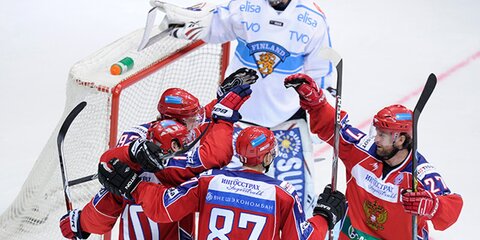 Сборная РФ победила финнов в матче Шведских хоккейных игр