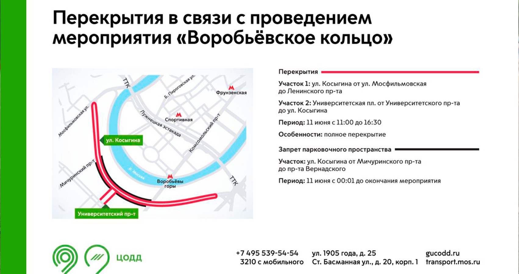 Карта перекрытий движения в москве сегодня