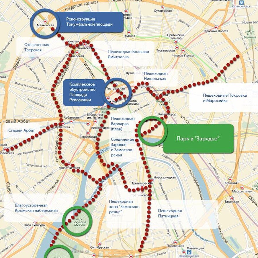 Карта пешеходного трафика москвы